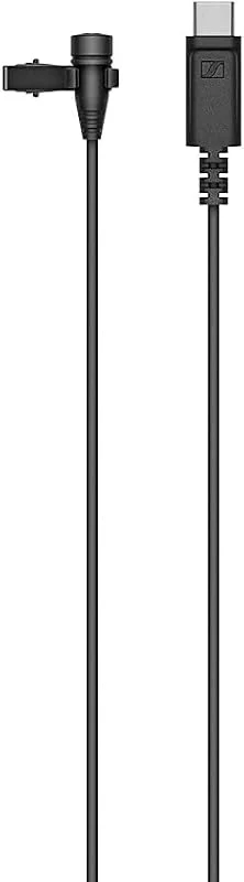 Sennheiser XS Lav USB-C rundstrålande Clip-On Lavalier-mikrofon, med USB-C-kontakt och 2M-kabel, för mobila enheter och datorer, Svart (509261) — Hörlurar och ljud