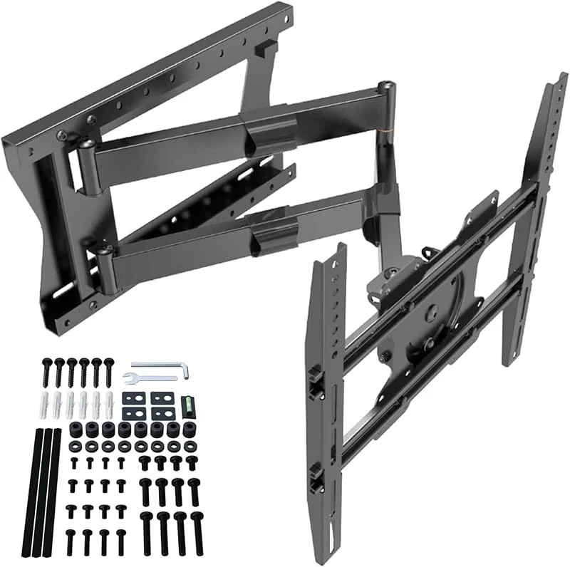 TiTon F 80 cm väggavstånd, TV väggfäste, lång svängarm, luta, vrida, rotera, förlänga, TV 32-75 tum upp till 60kg, upp till VESA 400x400mm — TV och streaming