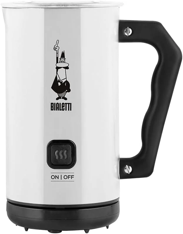 Bialetti 4432 Mjölkskummare, 150 ml, Vit, Svart — Kök & Hushåll