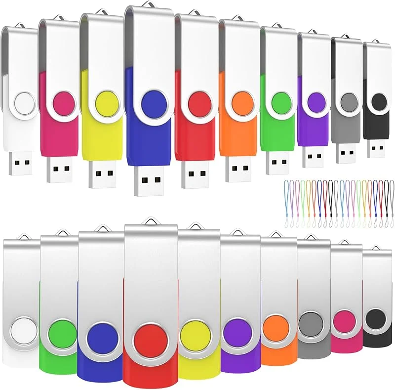 ABLAZE USB-minne 128 MB 20-pack, USB 2.0 Flash Drive med nyckelband — Datortillbehör