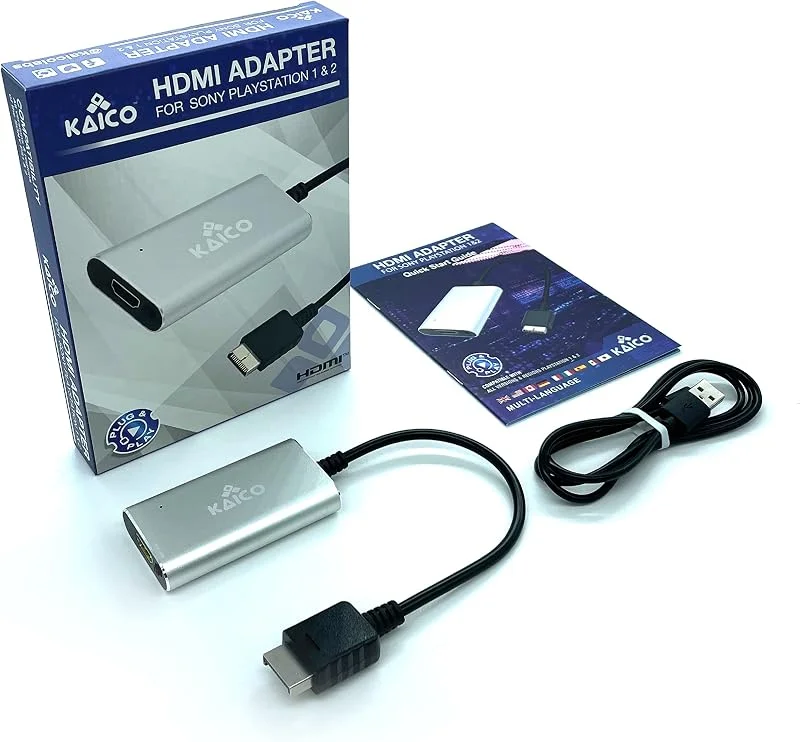 Kaico PS1 & PS2 HDMI-adapter för PlayStation 1 och 2 med RGB-omkopplare — TV och streaming