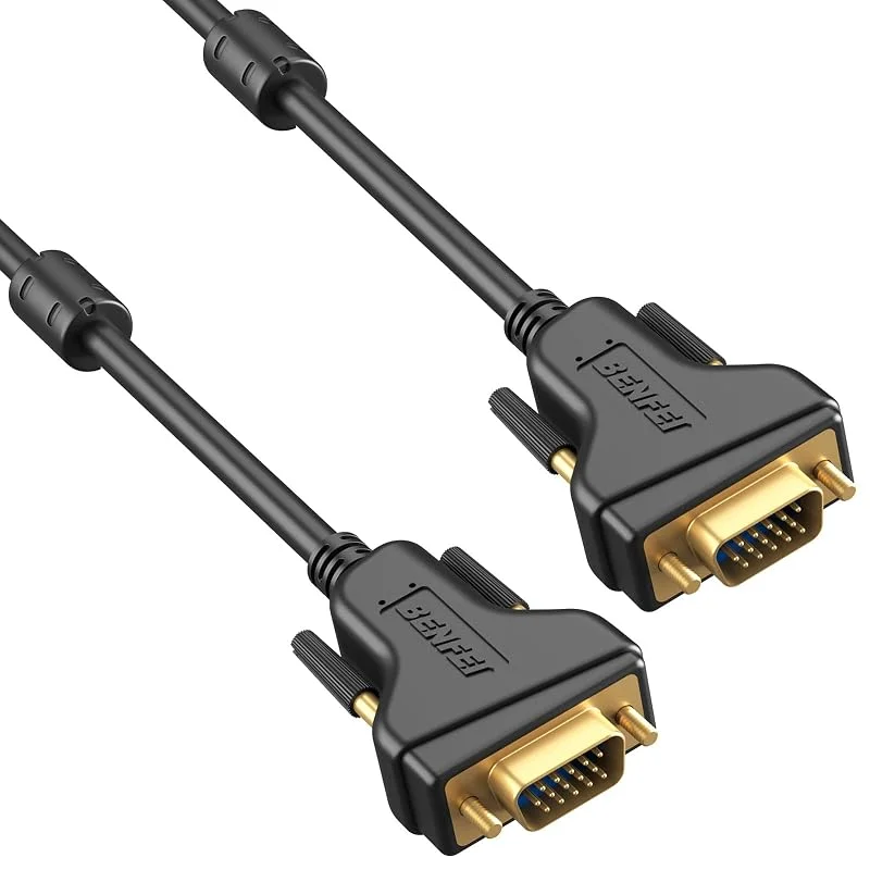 BENFEI VGA till VGA-kabel, VGA till VGA 1, 8 m kabel med ferriter — Datortillbehör