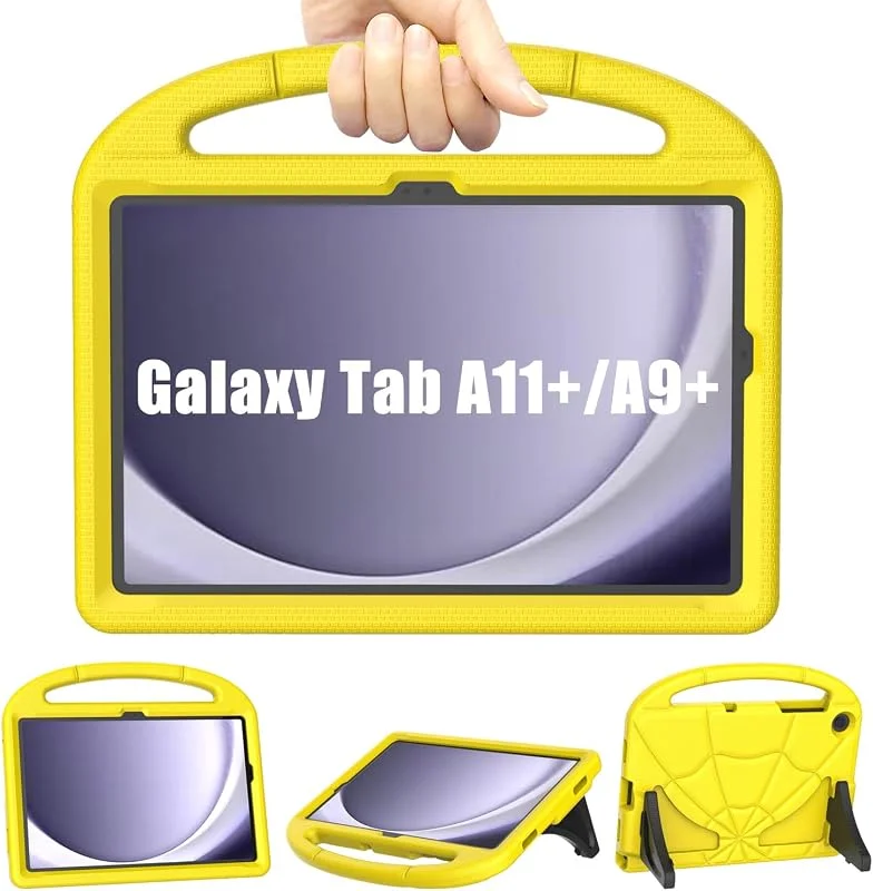 barnfodral för Samsung Galaxy Tab A9 Plus 11 tum 2023, Tab A11 Plus 11 tum 2025, stötsäkert Samsung A9+ Plus, A11+ Plus surfplatta fodral med handtag stativ för Samsung Galaxy A9Plus, A11Plus — Mobil och surfplatta