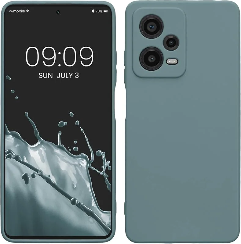 kwmobile fodral till Xiaomi Redmi Note 12 Pro 5G – skyddande tunt TPU-telefonskydd – mjuk matt finish – arktisk natt — Mobil och surfplatta