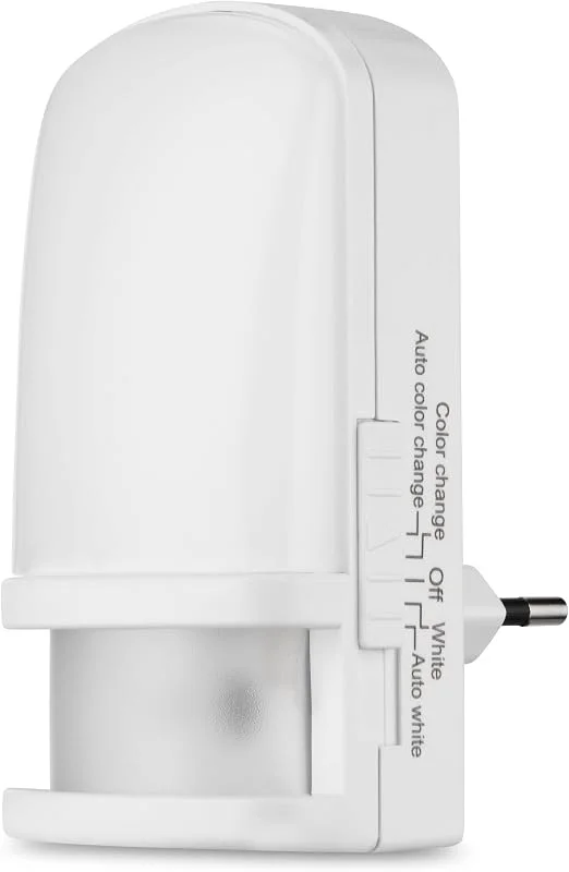 REV 00337162 nattlampa, LED-nattlampa med automatisk skymning, färgväxlingsfunktion, vit — Smart belysning
