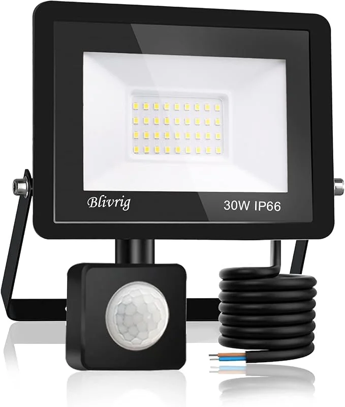 LED-strålkastare med rörelsedetektor utomhus 30 W 3 000 K varmvit 3 — Smart belysning