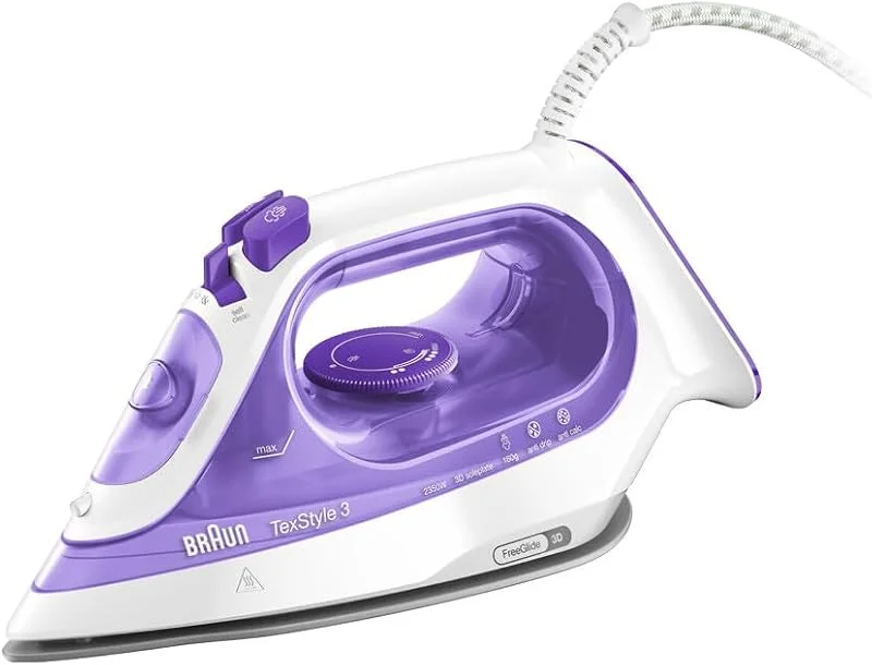 Braun TexStyle Ångstrykjärn, tvåvägsstryksula, 3D superkeramik, olika färger 2350 violett — Hushållselektronik