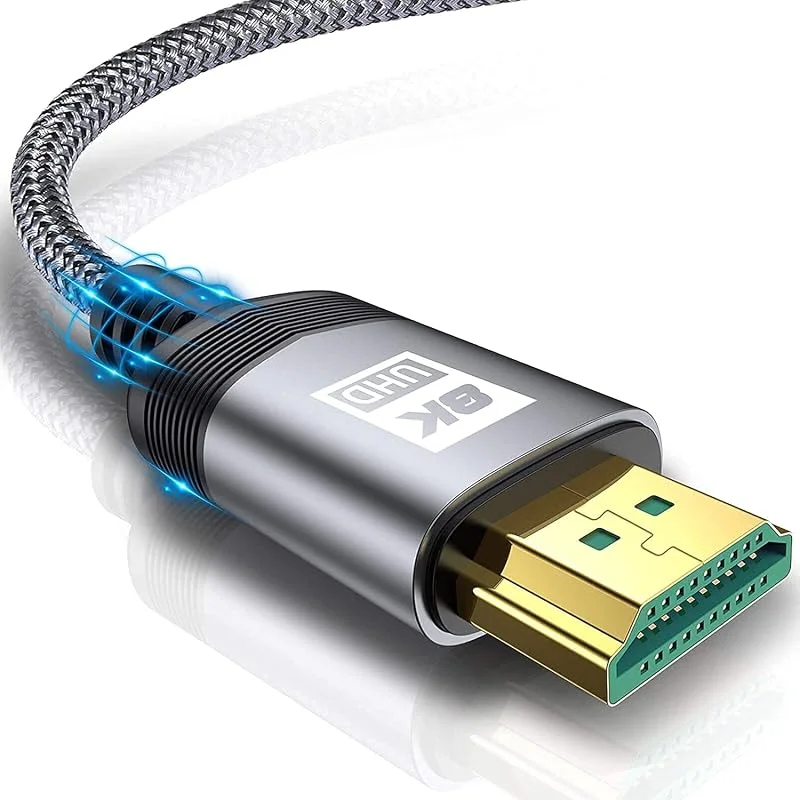 8K HDMI 2.1 Kabel 10M, Ultra HD 48Gbps Highspeed 10K 8K@60Hz, 4K@240HZ 165HZ 144HZ 120Hz, HDCP 2.3, UHD eARC HDR 10+, Vision VRR, kompatibel med PS5, 4, 3, 9K-spel, TV, Blu-ray-spelare, projektor — Laddning och kablar