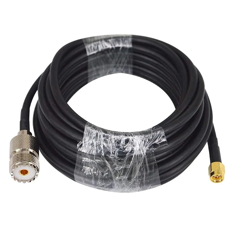 SMA Till UHF Antennkabel 5M RG-58 - Låg Förlust CB Radio Förlängningskabel Med SO239 Anslutning för WiFi, Radio — TV och streaming