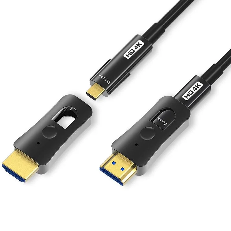 YIWENTEC 10 m HDMI fiberkabel 4k@60Hz HDCP2.2 4:4:4 hastighet 18 Gbps HDR 3D 4K2K HDMI optisk fiberkabel med Micro HDMI dragtyp (10 m, 4 K) — TV och streaming