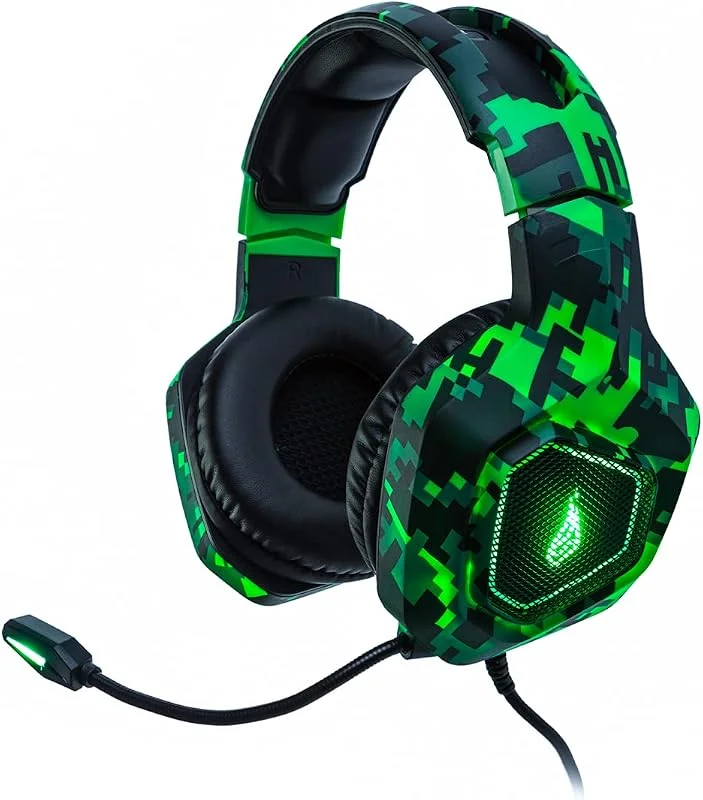 SureFire Skirmish Gaming Headset, Headset PC & Playstation & Xbox, spelhörlurar, 390 g, med stereo 2.0-ljud och LED-belysning, headset, spelheadset, USB 3.2 Gen 1 — Hörlurar och ljud