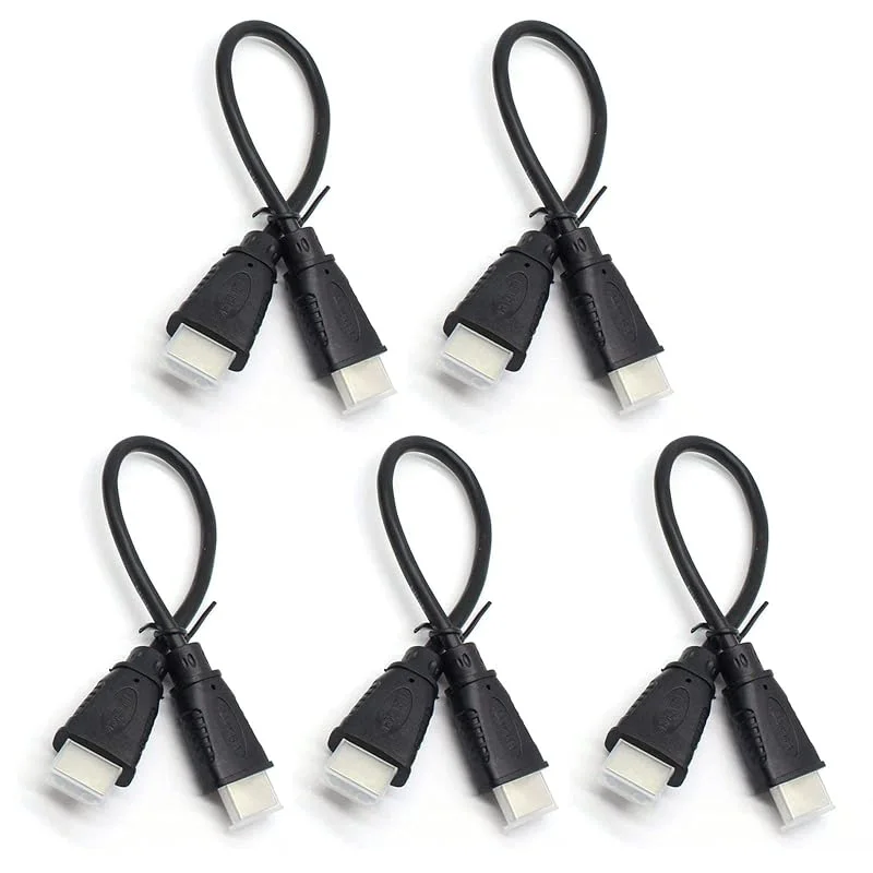 5-pack 4K Ultra High Speed HDMI-kablar 0, 25 m, OD 5, 0 mm — Laddning och kablar