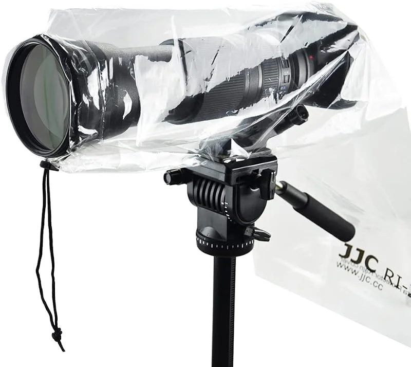 JJC - Rain Cover for Camera, Waterproof Rain Cover for Canon Nikon Sony Digital Reflex Camera with Lens up to 45cm Long (2 Pieces) — Portabel digital och ljud