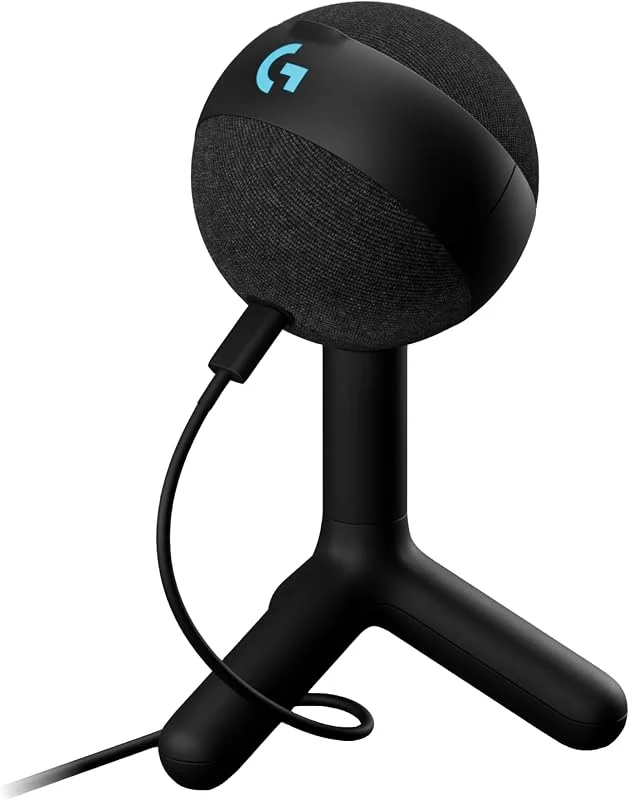 Logitech G Yeti Orb – RGB-kondensatormikrofon för spel med LIGHTSYNC, USB-mikrofon för streaming, kardioid, enkel anslutning via USB för PC, Mac – svart — Hörlurar och ljud