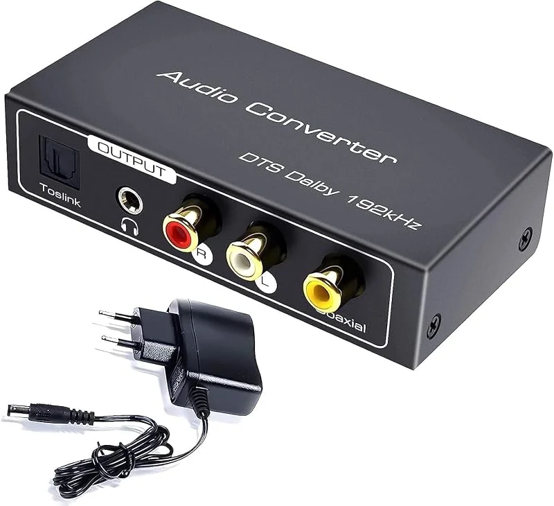 AMANKA HDMI ARC Ljudextraktor - Digital Till SPDIF Koaxial Optisk Cinch L, R Stereoutgång 3, 5 mm 192 KHz DAC Converter För TV DVD PS4 Blu-ray — Hörlurar och ljud
