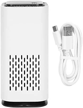 Mini luftrenare, rökluftrenare för bärbar joniserare med HEPA-filter USB-port 5V aktivt kolfräschare rök för bil, kontor, bordsskiva — Hushållselektronik