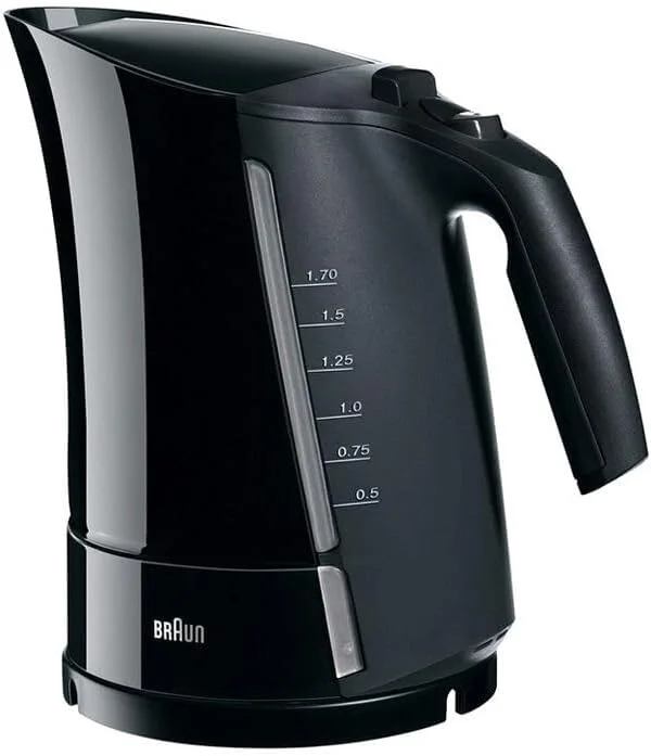 Braun MultiQuick 3 Vattenkokare WK 300, Praktiskt Handtag och Pop-Up Lock, 4-vägskydd, System för Snabb Uppkokning, 1, 7L Kapacitet, 2200 W, Svart — Kök & Hushåll