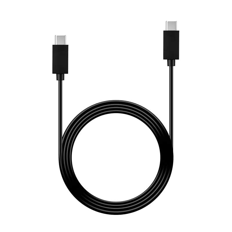 Mcbazel 3 m typ-C laddningskabel för PS5, USB-C till USB-C dataöverföringskabel för PS5, Xbox, styrenhet med typ-C-port - hållbart PVC-material, bekväm förvaring i spiral PS5-kabel - svart — Mobil och surfplatta