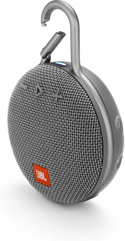 JBL Clip 3 Bluetooth-högtalare – grå – vattentät, bärbar musikbox med praktisk karbinhake – upp till 10 timmars trådlös musikströmning — Hörlurar och ljud
