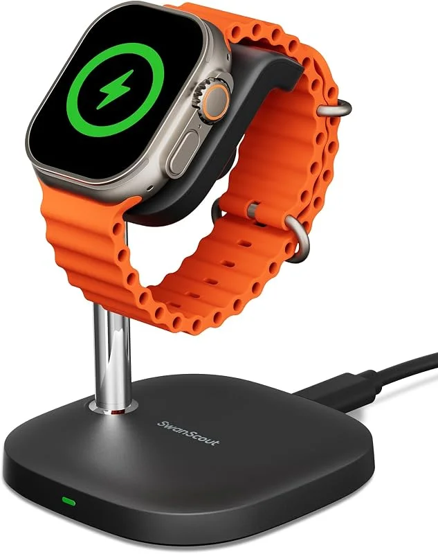 Snabb Laddningsställning för Apple Watch 12, Ultra 4, 11, Ultra 3, SE 3 — Mobil och surfplatta