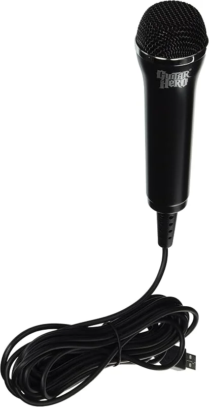 Activision Guitar Hero trådbunden USB-mikrofon – Xbox 360, PlayStation 2 och 3, Nintendo Wii — Hörlurar och ljud