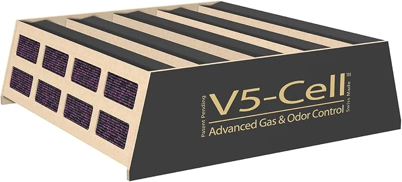 IQAir V5-Cell MG-Filter - Originalt ersättningsluftfilter Healthpro Plus – Aktivt kol- och aluminiumoxidfilter för mångsidig gas- och luktkontroll – Schweiziskt tillverkade filter för luftrenare — Hushållselektronik