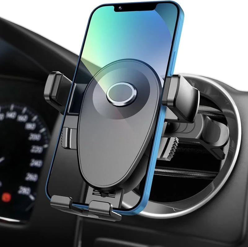 Kaome Rund biltelefonhållare för bil, ventilationsgaller, cirkulär biltelefonhållare, enhandsdrift - för iPhone, Samsung Galaxy, Huawei — Mobil och surfplatta